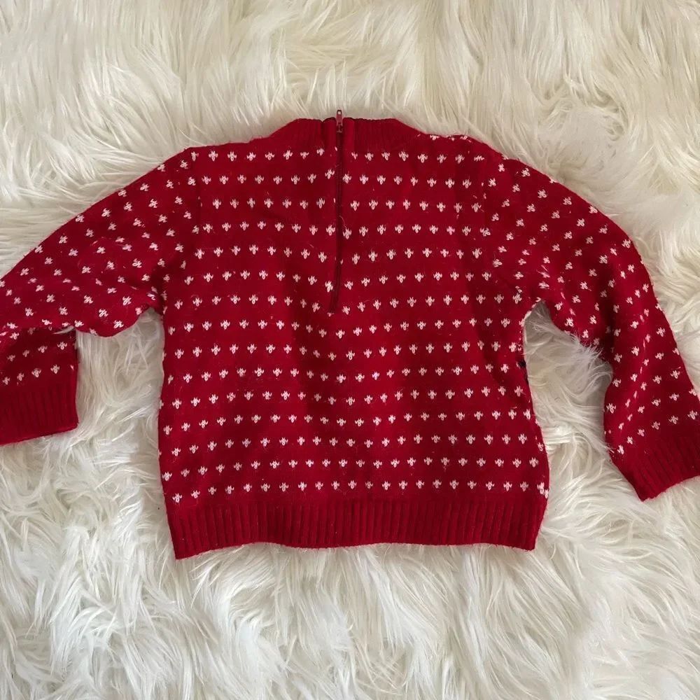 Toddler Fair Isle Red Sweater - Picture 3 of 7